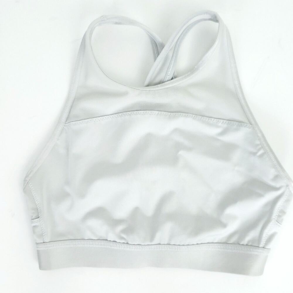 Athleta XXS GRAY Sports Bra Workout Exercise Adjustable Band Light Gray